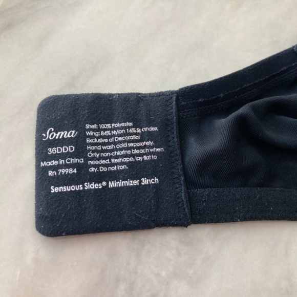 Soma Classic Black Full Coverage Bra - Picture 4 of 5